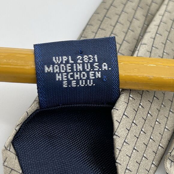 Zylos/ Lucien Piccard Silk Neckties Lot of 3 Striped Geometric Gold Grey Purple - Picture 8 of 16